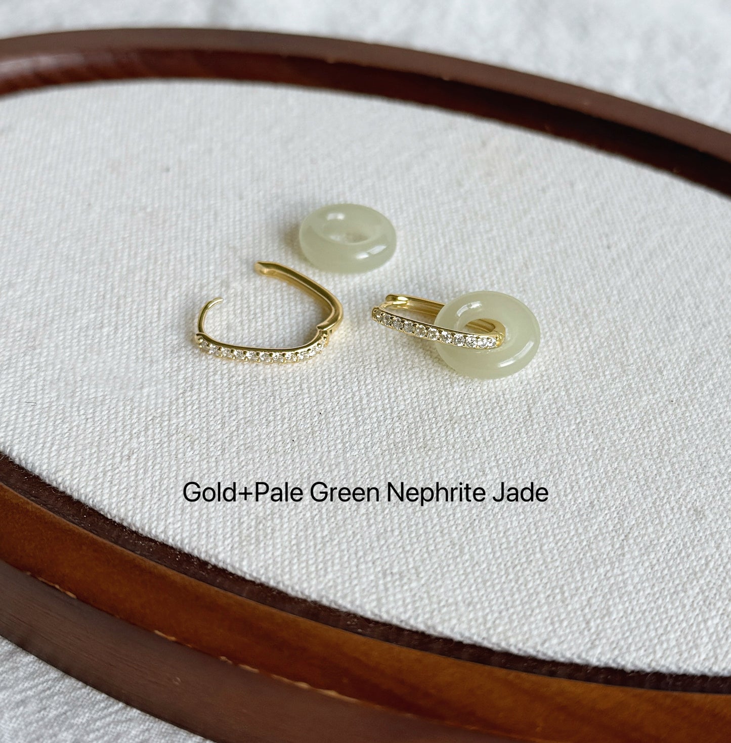 Convertible Nephrite Jade Donut Hoop Earrings | 925 Sterling Silver | Gold or Silver Hoops