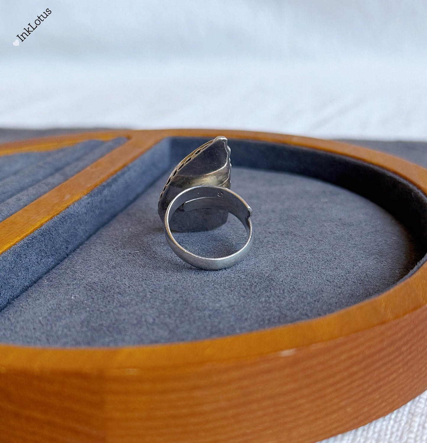 Adjustable Lapis Lazuli Ring in S925 Sterling Silver