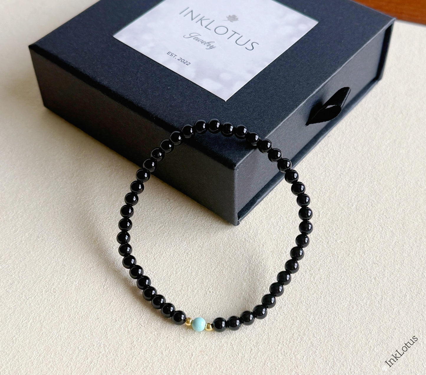 Black Onyx & Turquoise Bracelet
