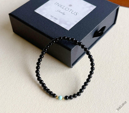 Black Onyx & Turquoise Bracelet