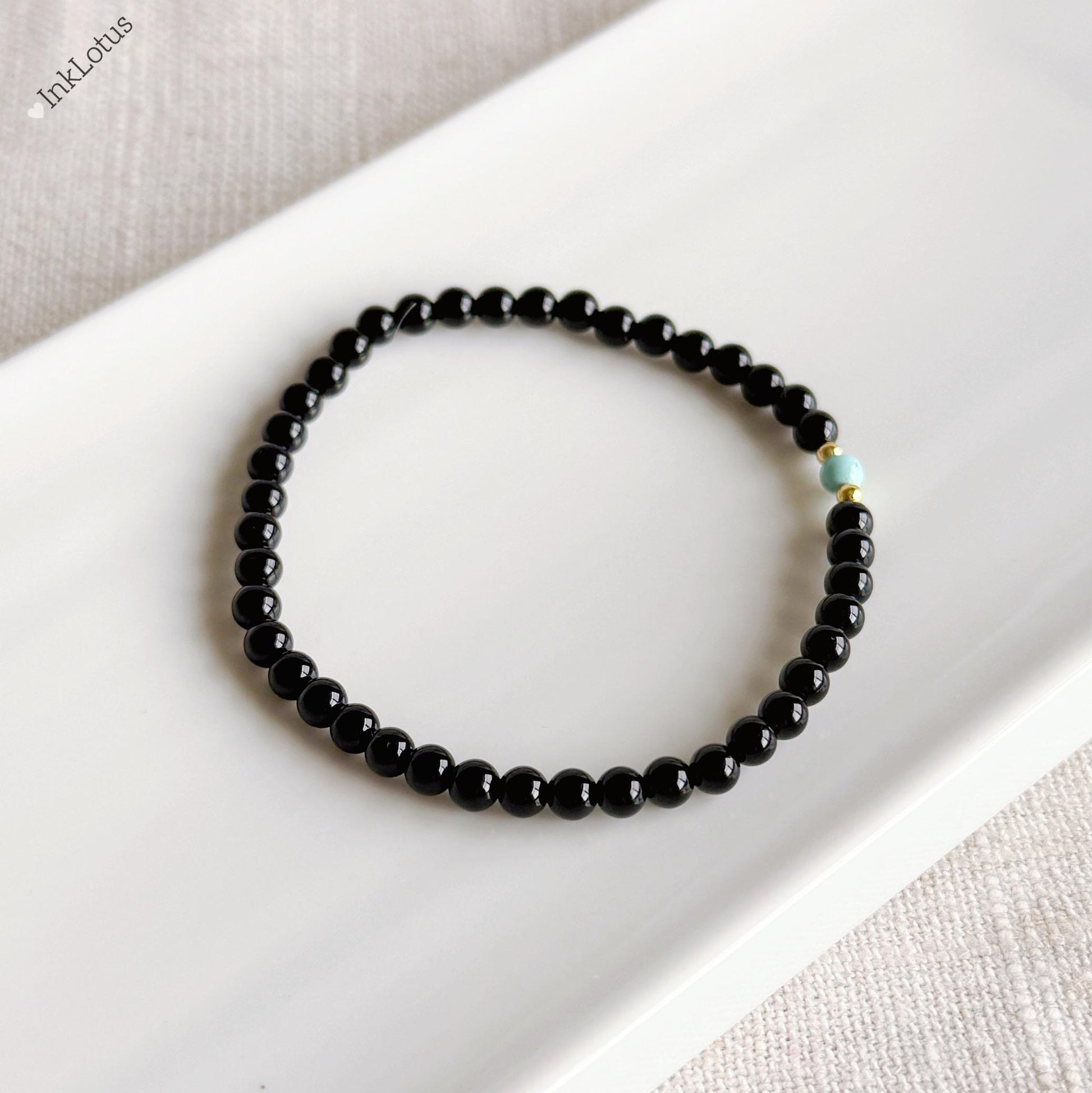 Black Onyx & Turquoise Bracelet
