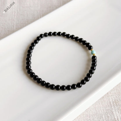 Black Onyx & Turquoise Bracelet