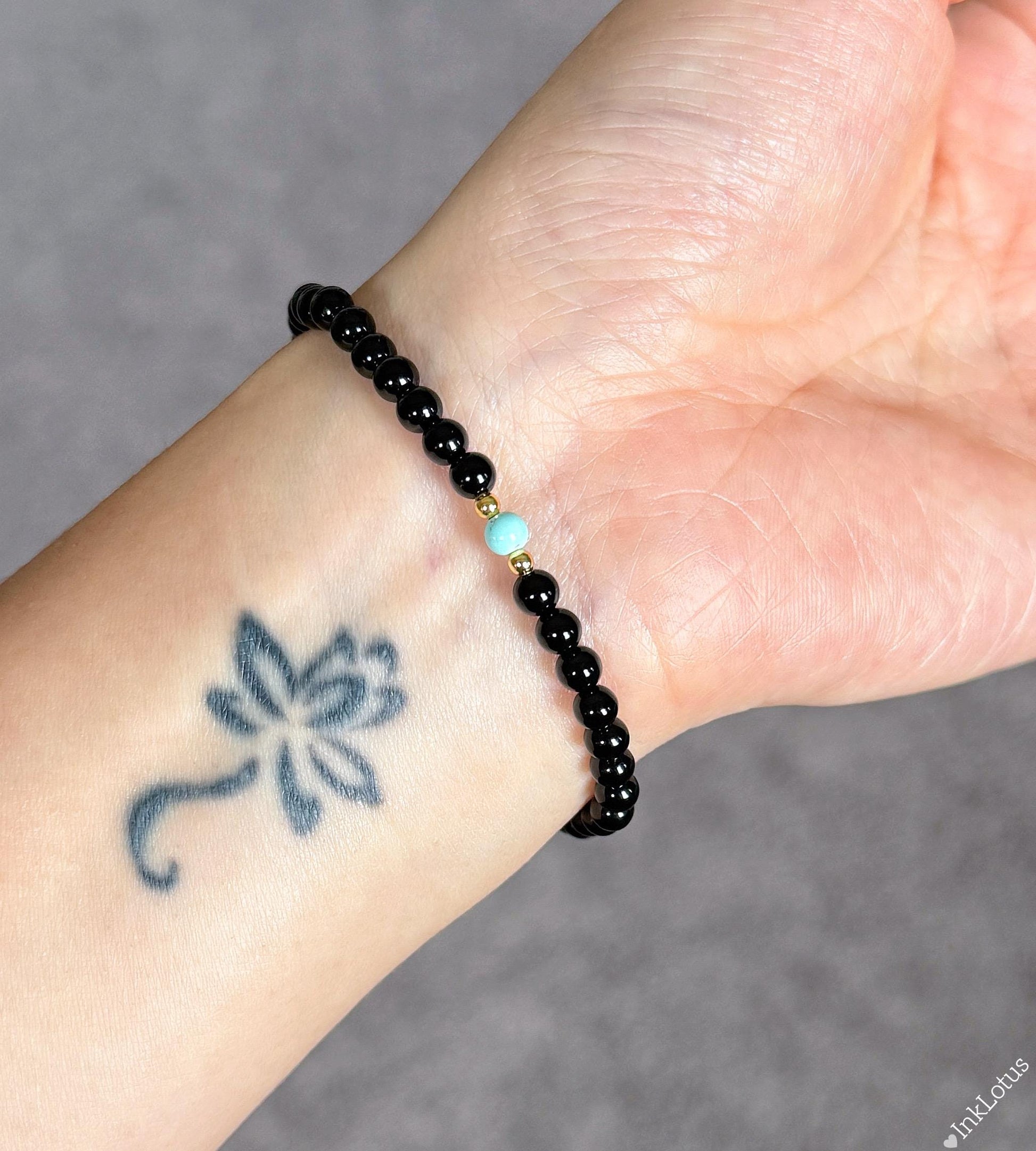 Black Onyx & Turquoise Bracelet