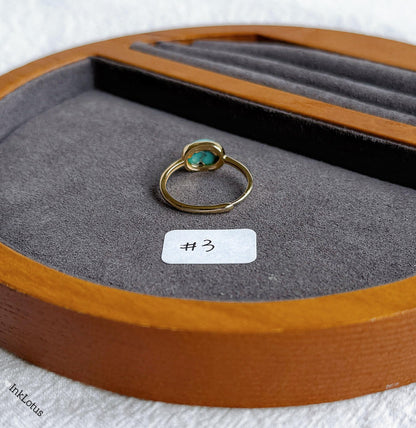 Gold Turquoise Ring: Natural and Untreated Turquoise, Adjustable S925 Sterling Silver, December Birthstone