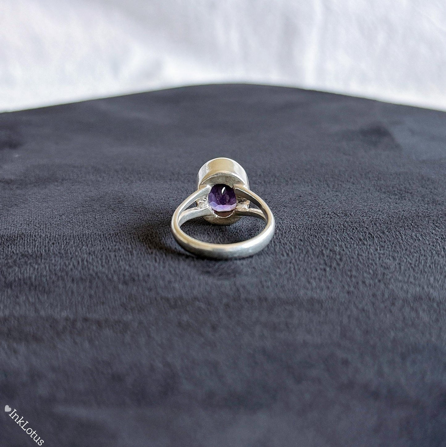 Natural Amethyst Ring | S925 Sterling Silver | US Size 7 | February Birthstone