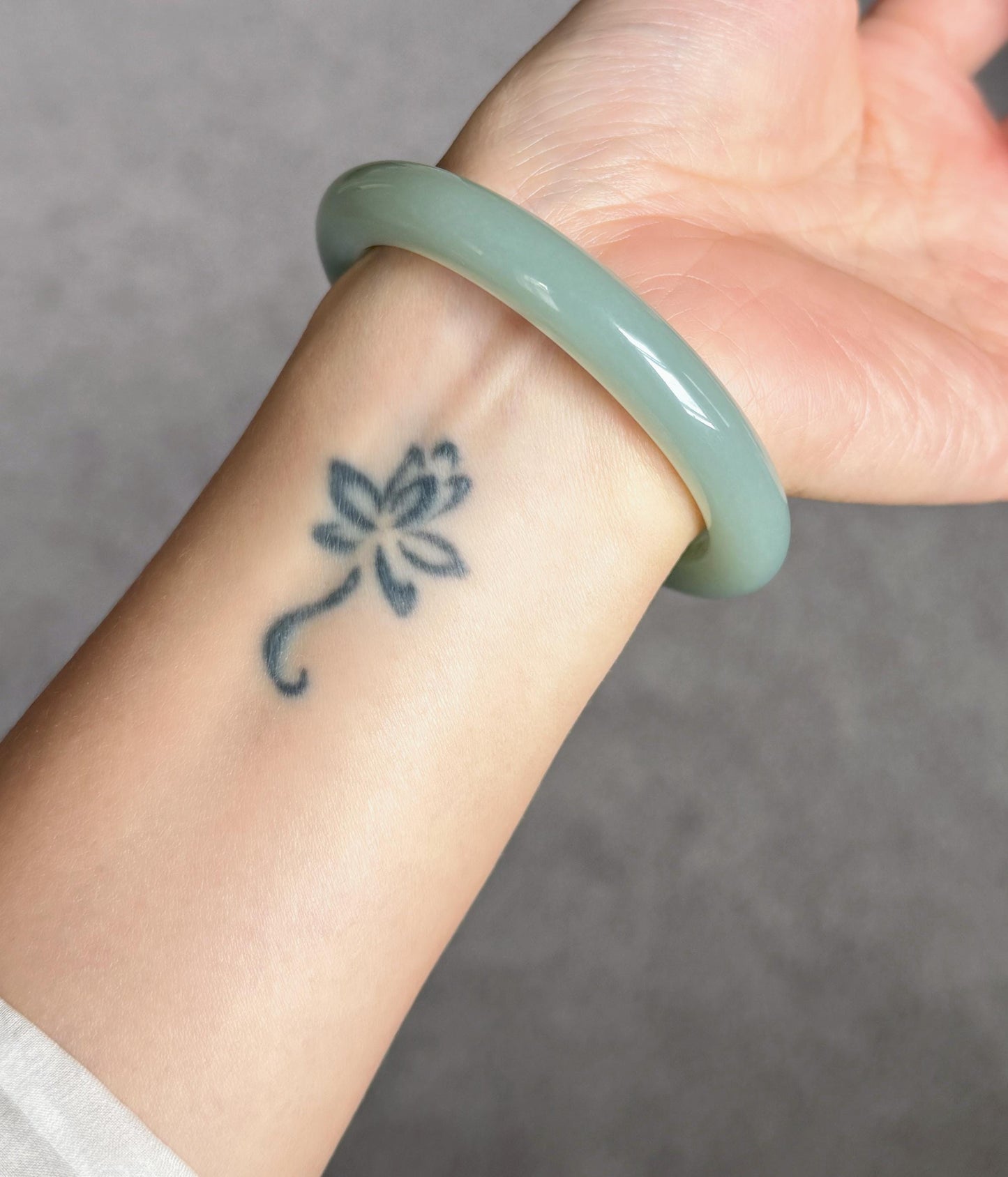 Natural Blue Nephrite Jade Bangle Bracelet – 55mm Inner Diameter, Certified Top-grade Jade Stone