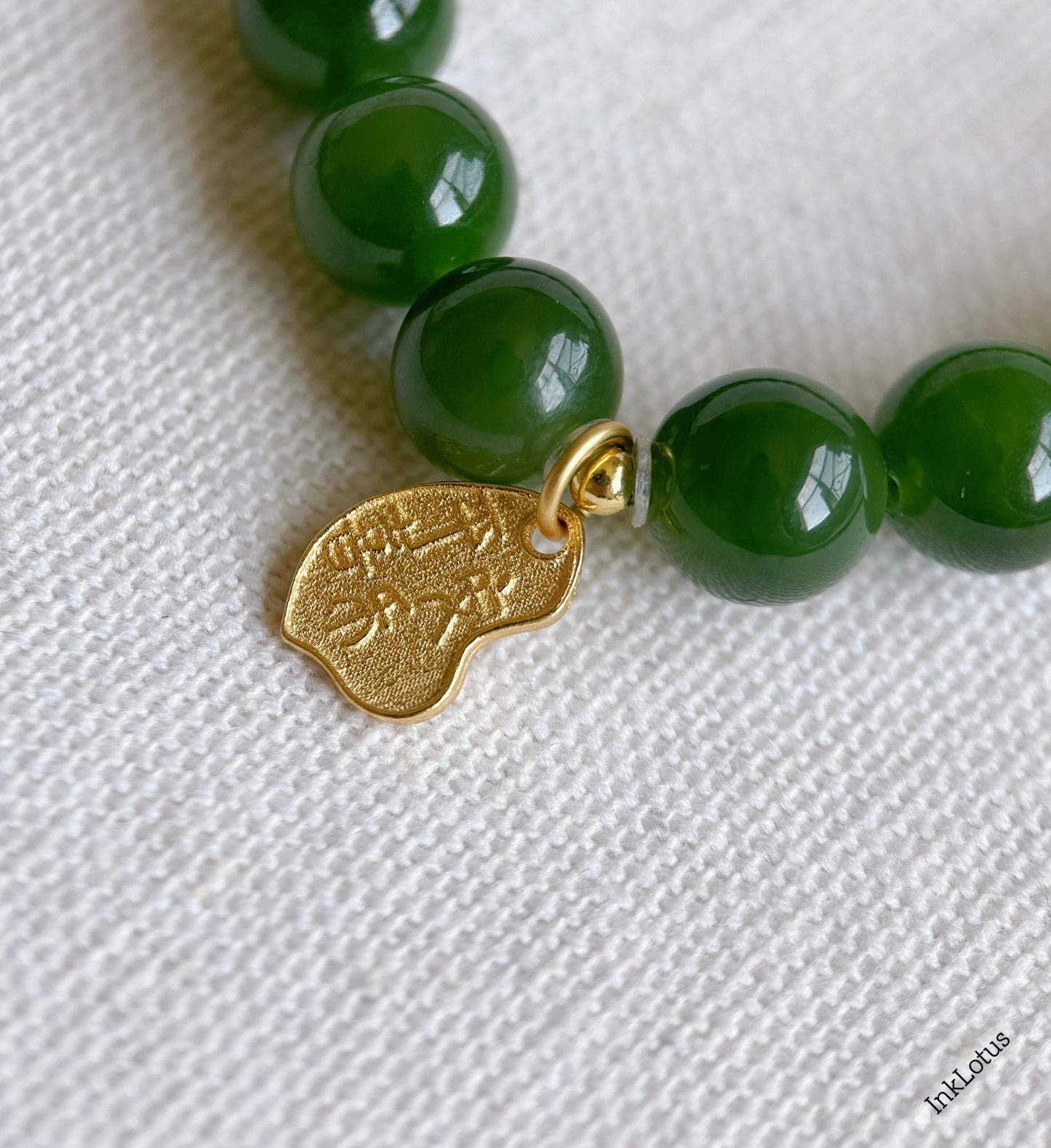 8mm Green Nephrite Jade Bracelet: S925 Red Agate Accent, Good Luck Charm