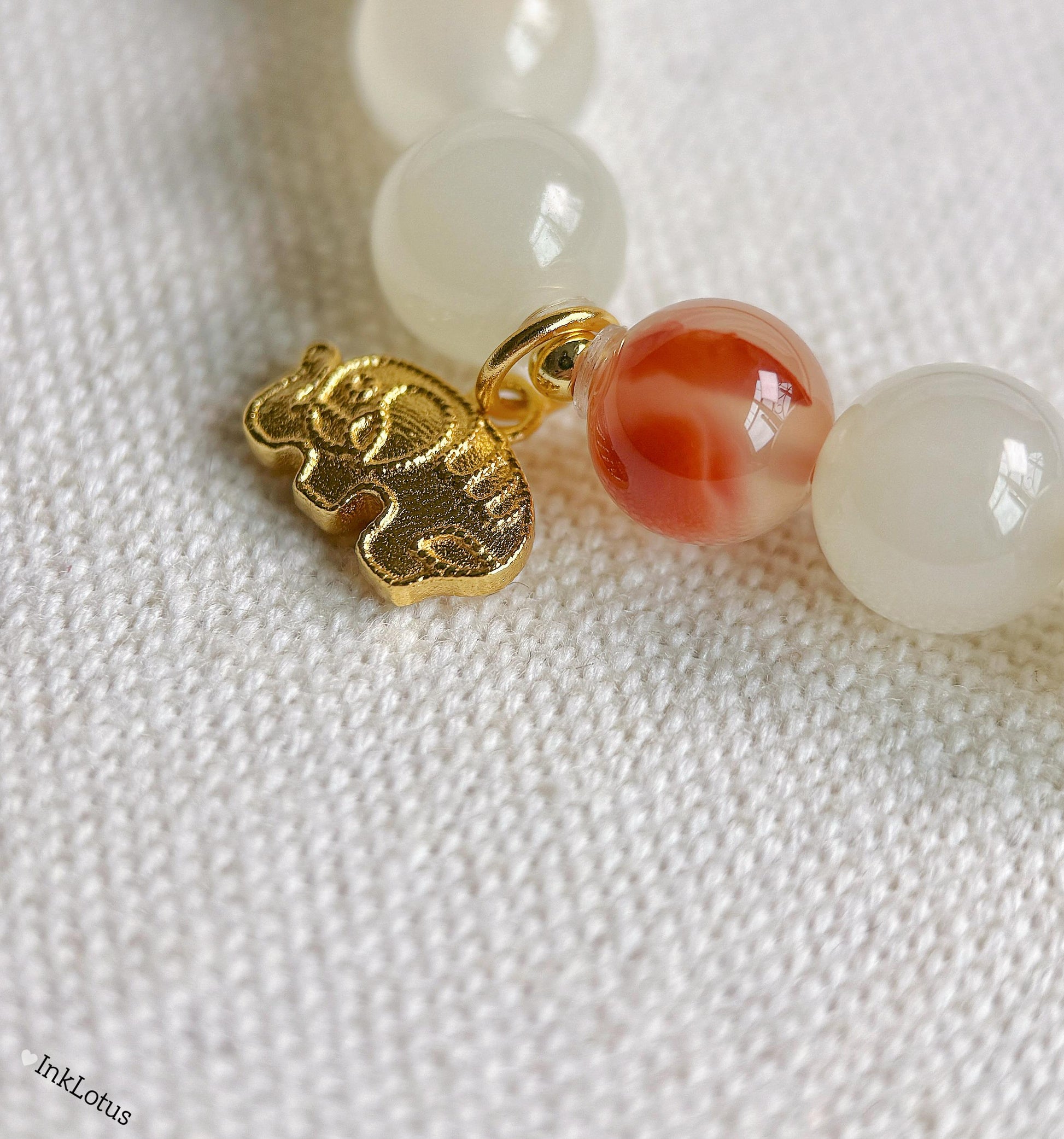 Nephrite Jade Multi-Wrap Bracelet/Necklace 8mm: Sterling Silver Elephant Charm, Red Agate Accent