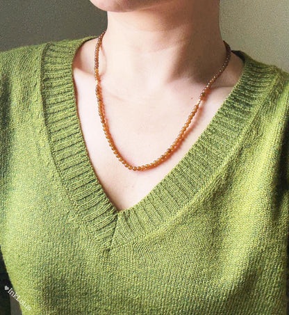Convertible Brown Nephrite Jade Beaded Necklace with 18K White Jade Gourd | Multi-wrap Jade Bracelet