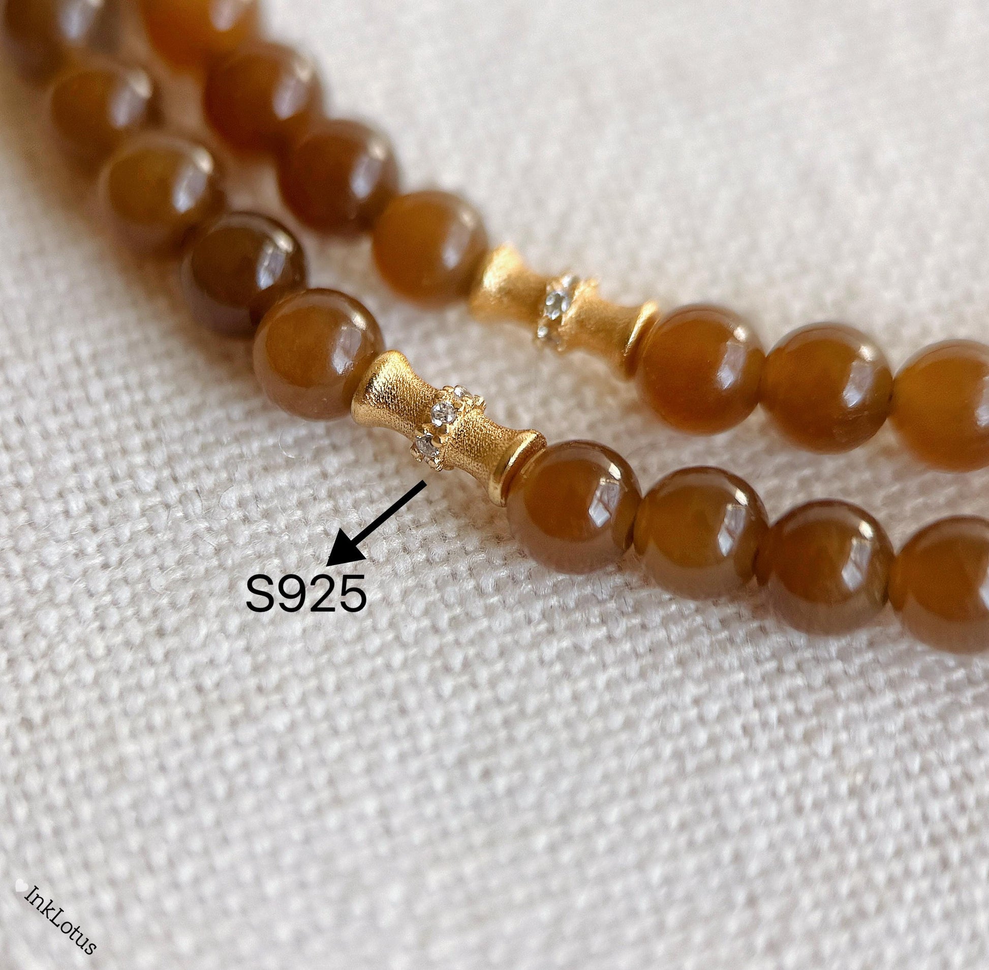 Convertible Brown Nephrite Jade Beaded Necklace with 18K White Jade Gourd | Multi-wrap Jade Bracelet