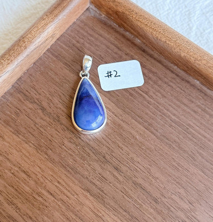 Sugilite Pendant Necklace | Sterling Silver, Adjustable Chain