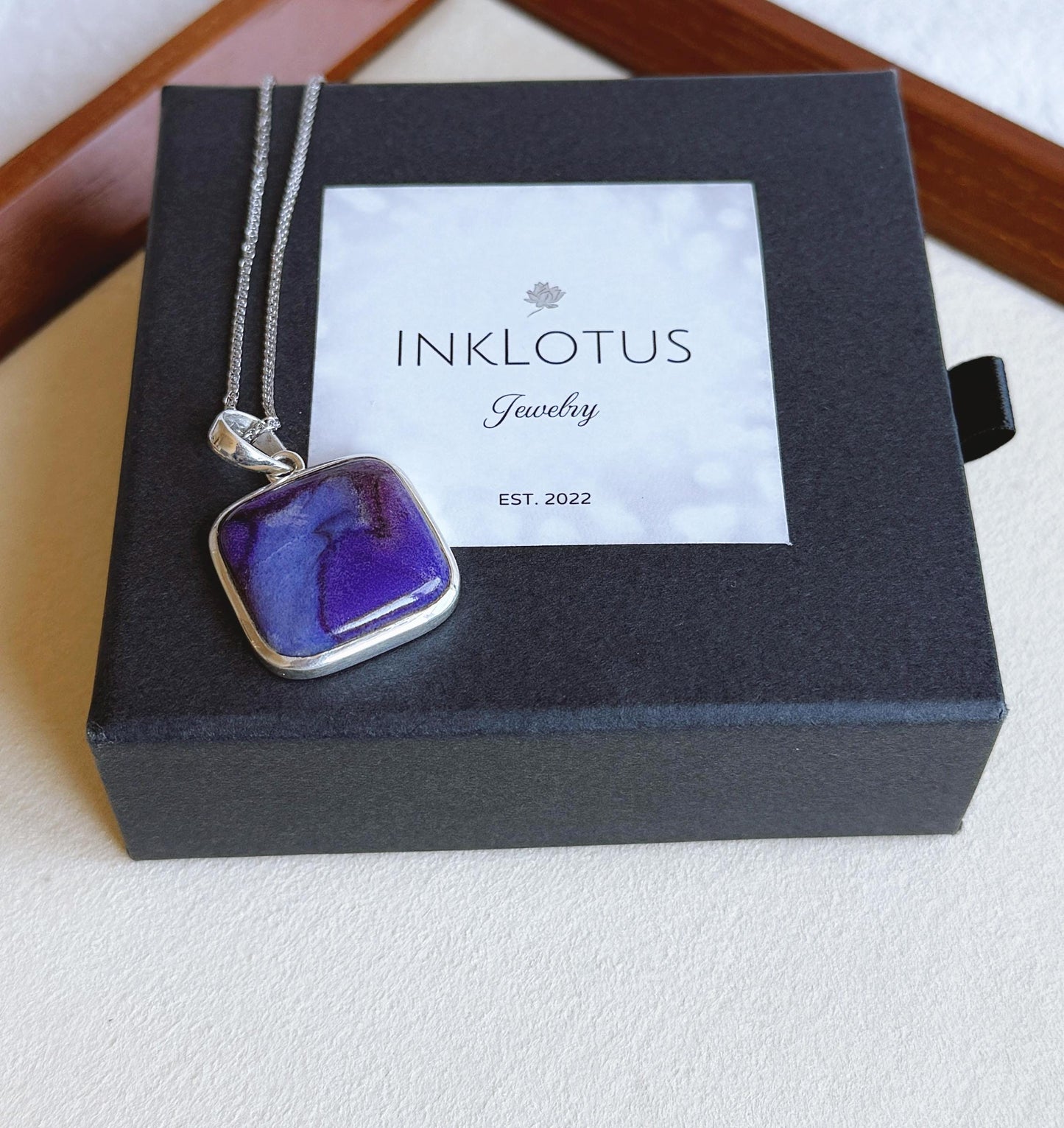 Sugilite Pendant Necklace | Sterling Silver, Adjustable Chain