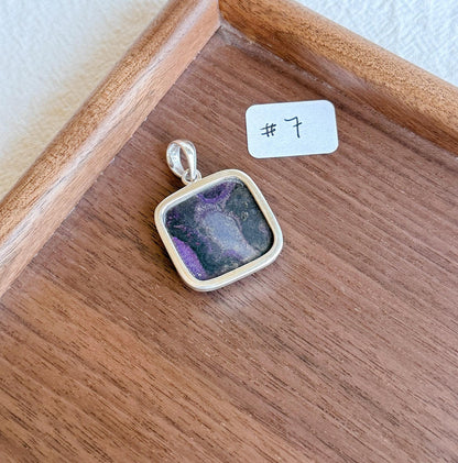 Sugilite Pendant Necklace | Sterling Silver, Adjustable Chain