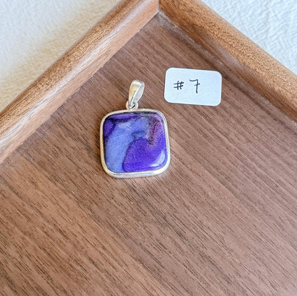 Sugilite Pendant Necklace | Sterling Silver, Adjustable Chain