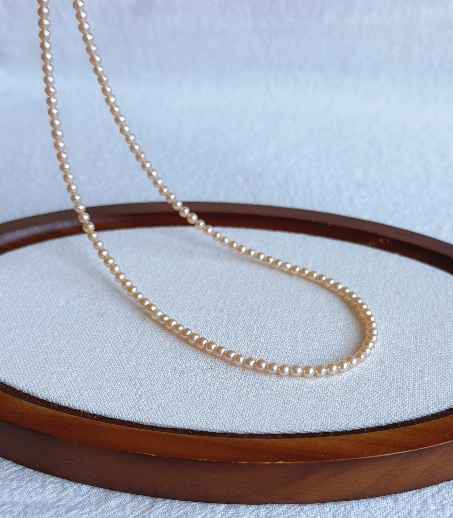 Champagne Gold Pearl Choker | 3.5mm Cultured Pearls, Sterling Silver