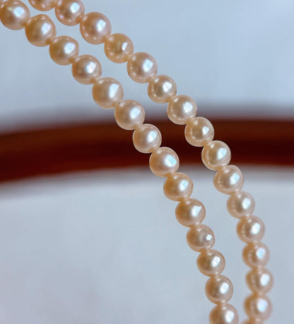 Champagne Gold Pearl Choker | 3.5mm Cultured Pearls, Sterling Silver
