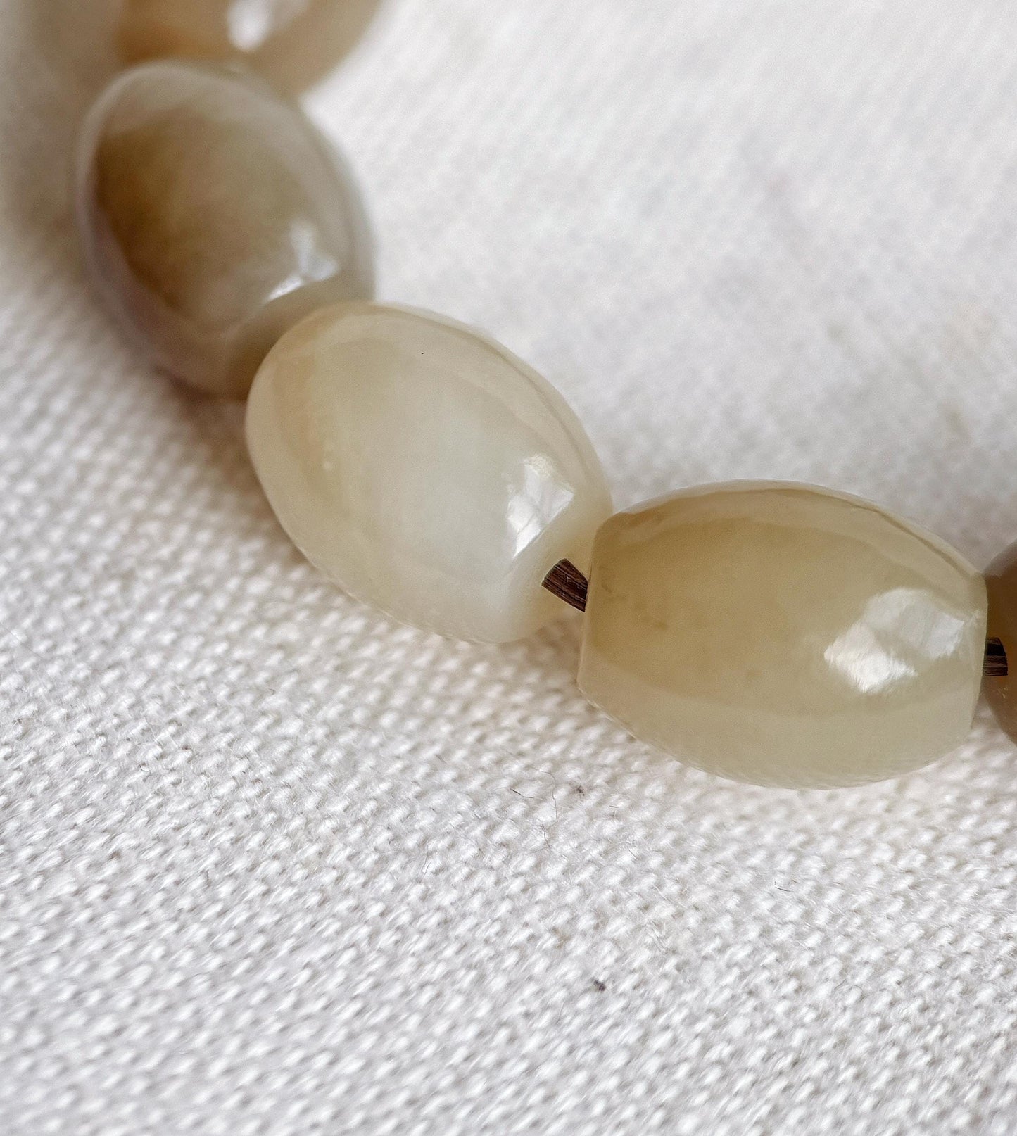 Natural Brown Nephrite Jade Beaded Bracelet 10x12mm | Gold-Plated S925 Silver Accent | Unisex Bracelet