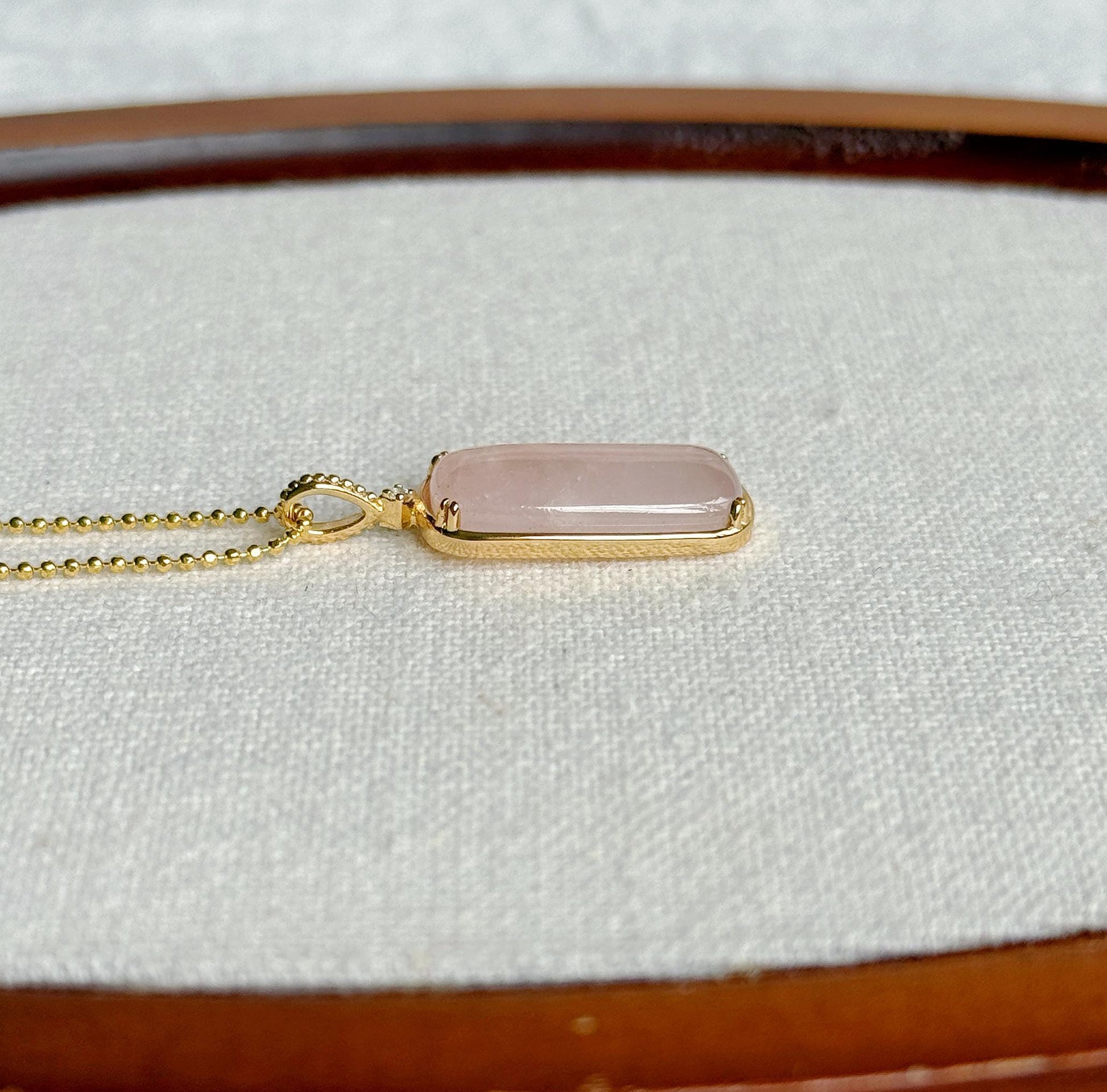 S925 Natural Rose Quartz Crystal Pendant Necklace | Gift for Love