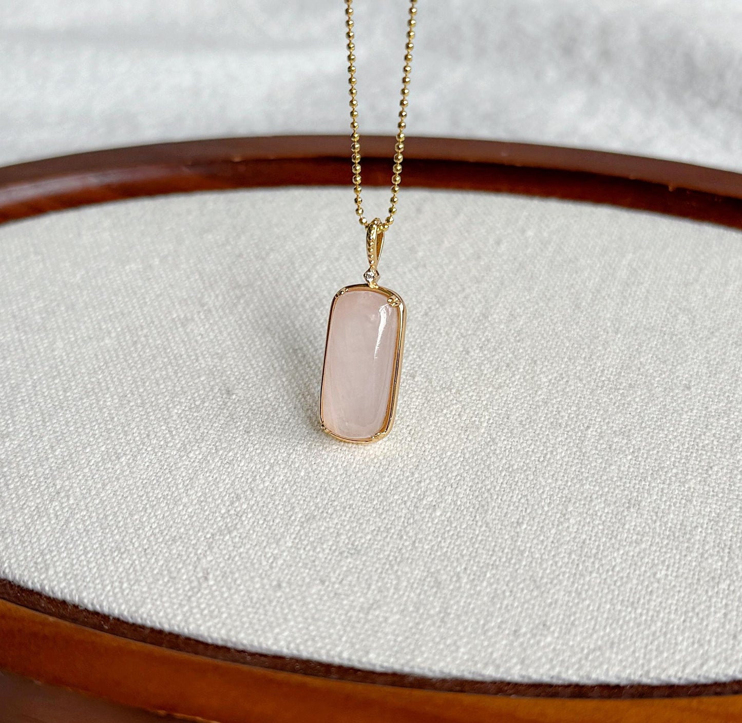 S925 Natural Rose Quartz Crystal Pendant Necklace | Gift for Love