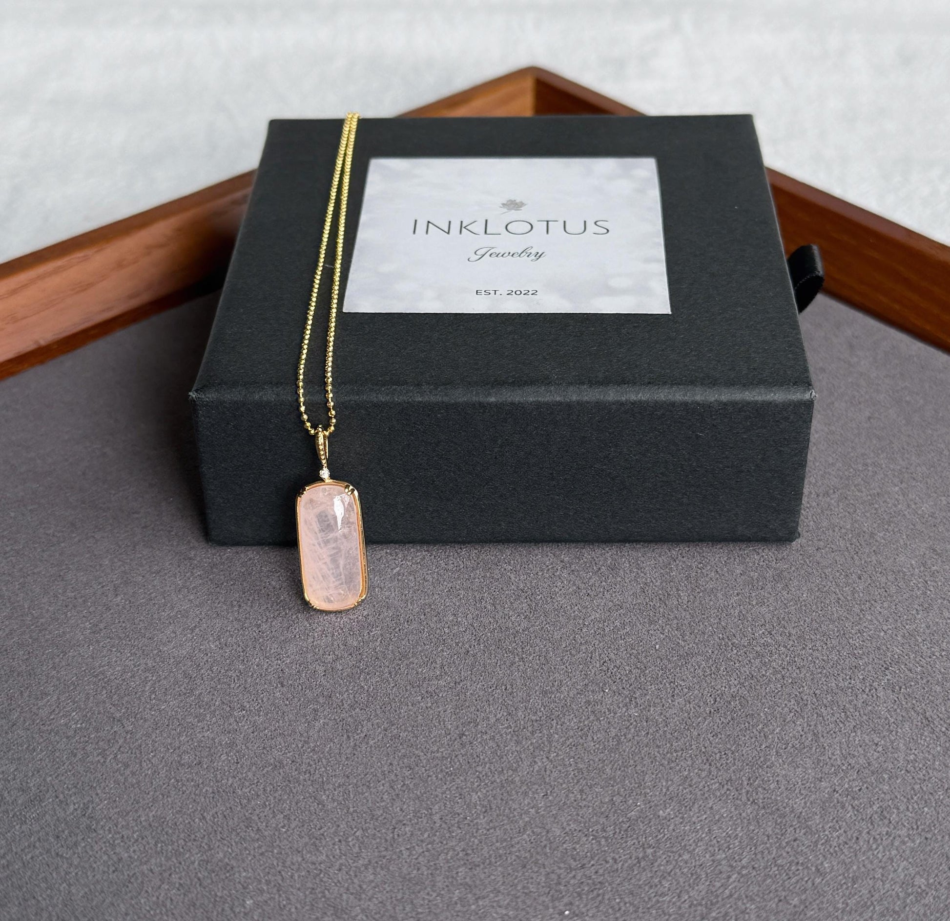 S925 Natural Rose Quartz Crystal Pendant Necklace | Gift for Love