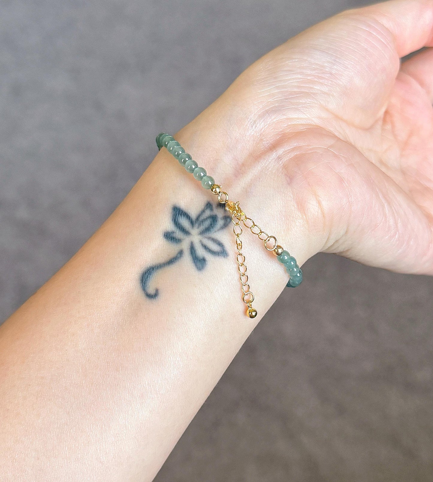 Guatemalan Blue Jadeite Bracelet with Freshwater Pearl | 3.5mm Beaded | Adjustable Length | Minimalist Jewelry Gift