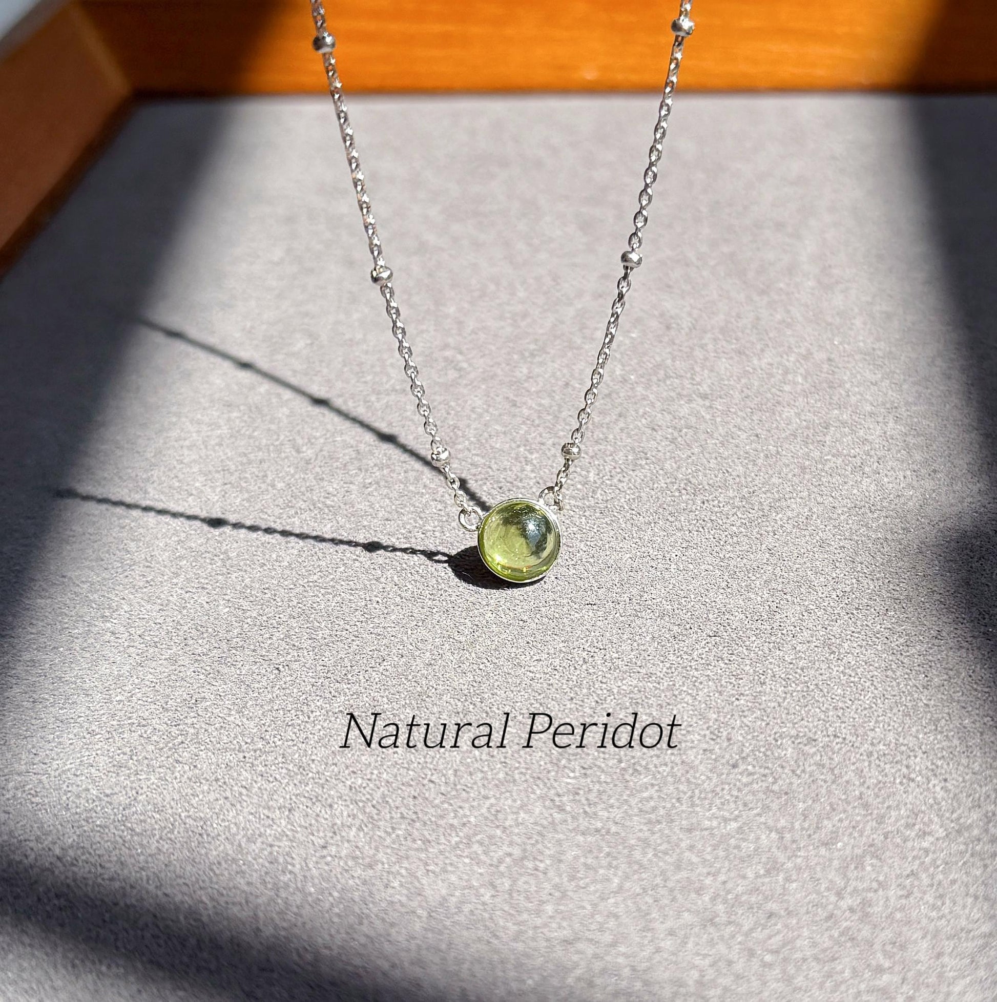 Dainty Gemstone Necklace | Natural Amazonite/Peridot/Blue Topaz Necklace | Minimalist S925 Silver Adjustable Necklace