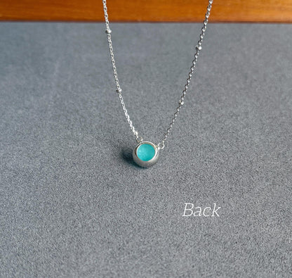 Dainty Gemstone Necklace | Natural Amazonite/Peridot/Blue Topaz Necklace | Minimalist S925 Silver Adjustable Necklace
