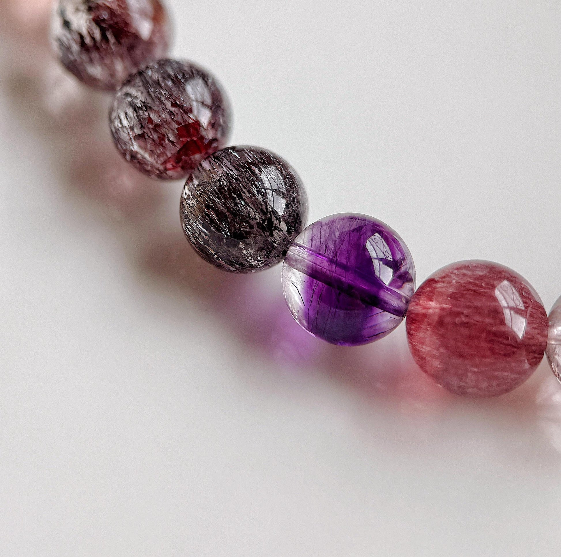 Premium Super Seven Bracelet 8.5mm | Natural Melody Stone | One-Of-A-Kind Crystal Jewelry