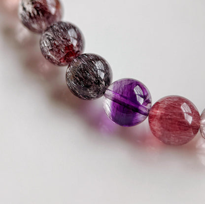 Premium Super Seven Bracelet 8.5mm | Natural Melody Stone | One-Of-A-Kind Crystal Jewelry