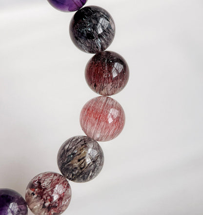 Premium Super Seven Bracelet 8.5mm | Natural Melody Stone | One-Of-A-Kind Crystal Jewelry