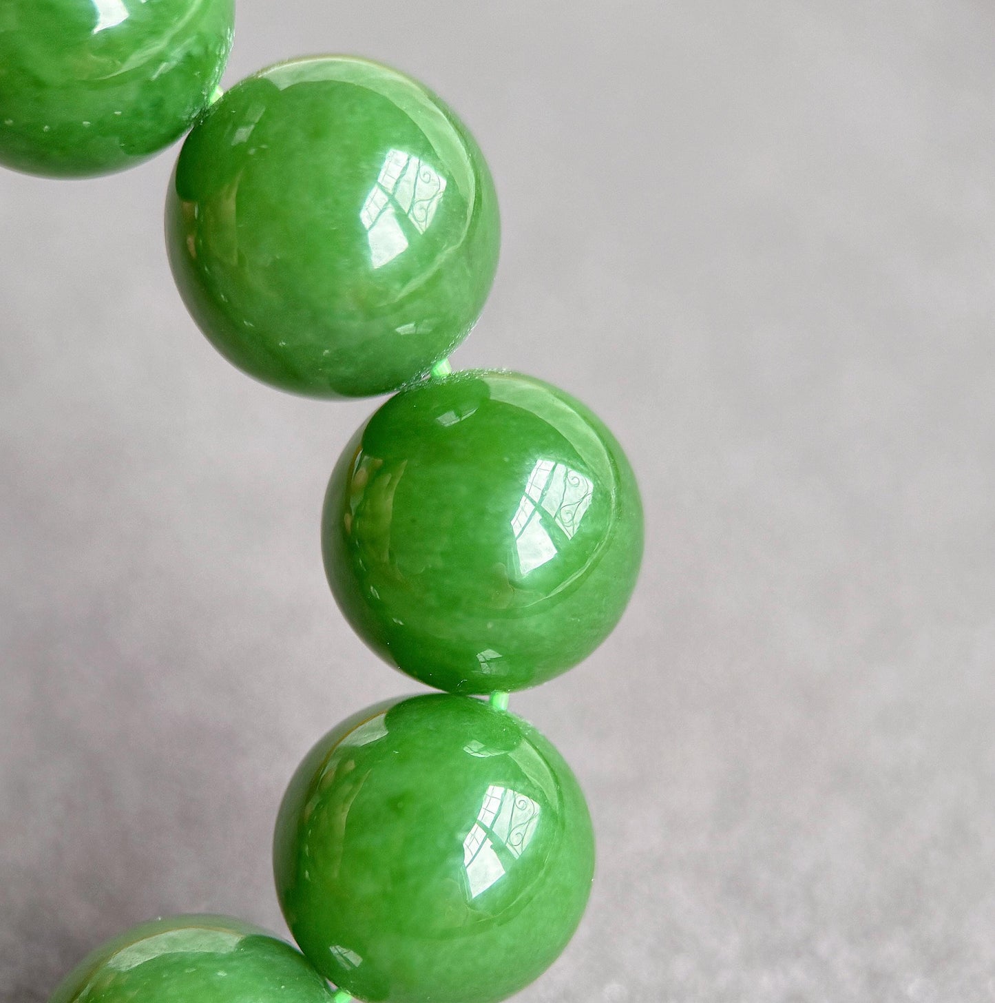 12mm Rich Imperial Green Nephrite Jade Bracelet | Certificate Included | Top-quality Natural Jade | Luxury Statement Jewelry