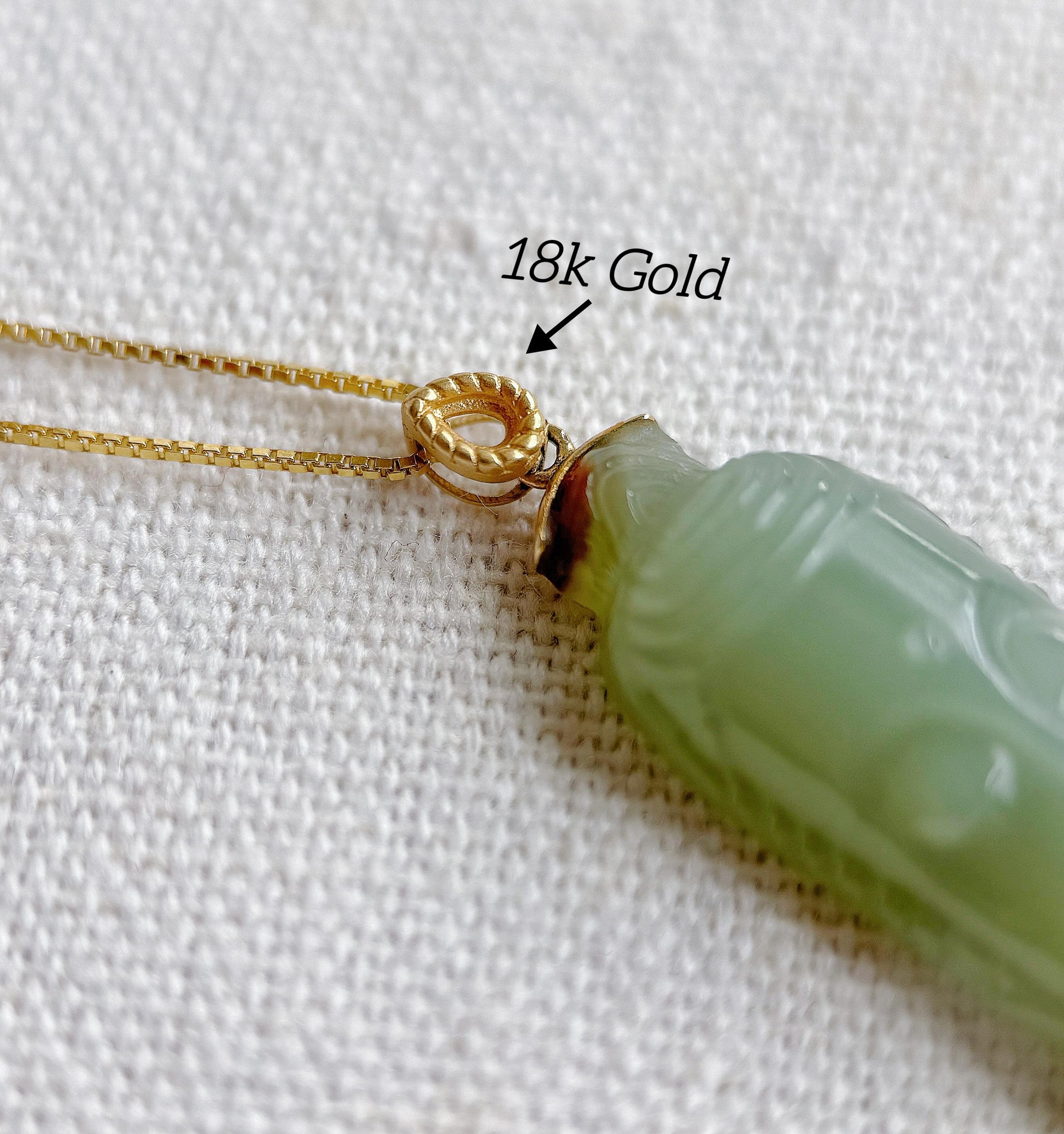 Jade Kuan Yin Pendant | Natural and Certified Nephrite Jade Necklace | 18K Solid Gold Bail | Spiritual Gift