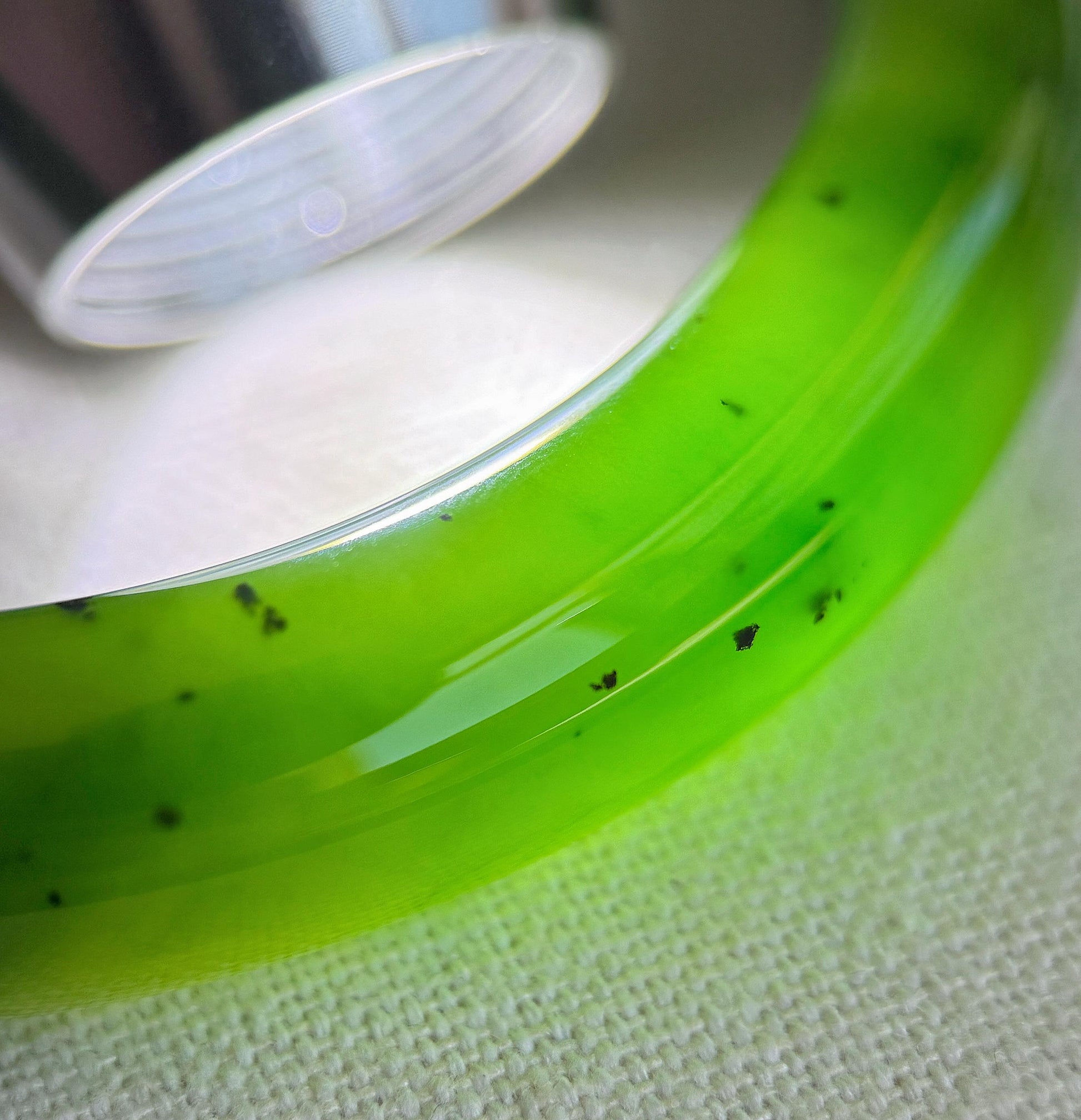 Certified Green Nephrite Jade Bangle 59mm | Natural and Fine Jade Jewelry