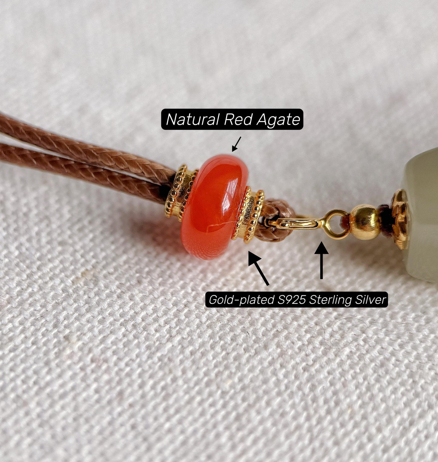Certified Nephrite Jade Pendant Necklace | Celadon Green | Red Agate and Feather Charm | A One-of-a-Kind Jewelry Gift