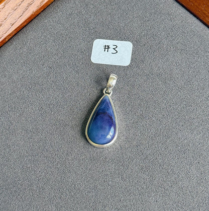 Natural South African Sugilite Pendant Necklace – 925 Sterling Silver with Adjustable Chain