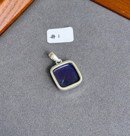 Natural South African Sugilite Pendant Necklace – 925 Sterling Silver with Adjustable Chain