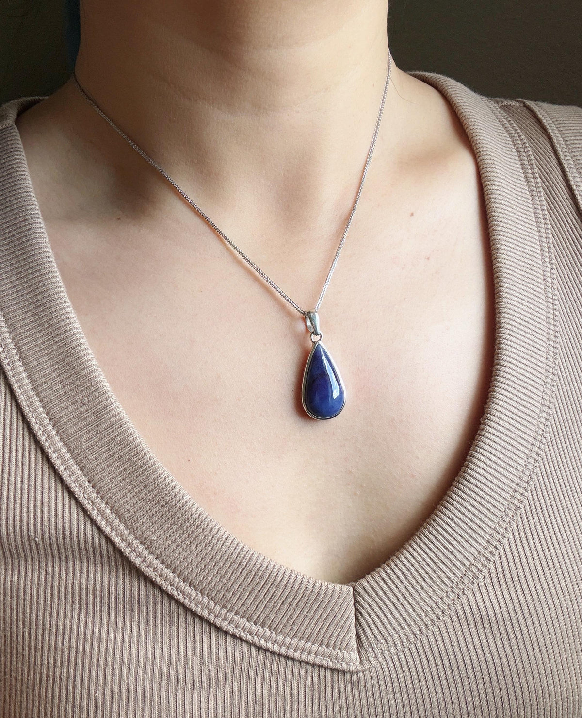Natural South African Sugilite Pendant Necklace – 925 Sterling Silver with Adjustable Chain