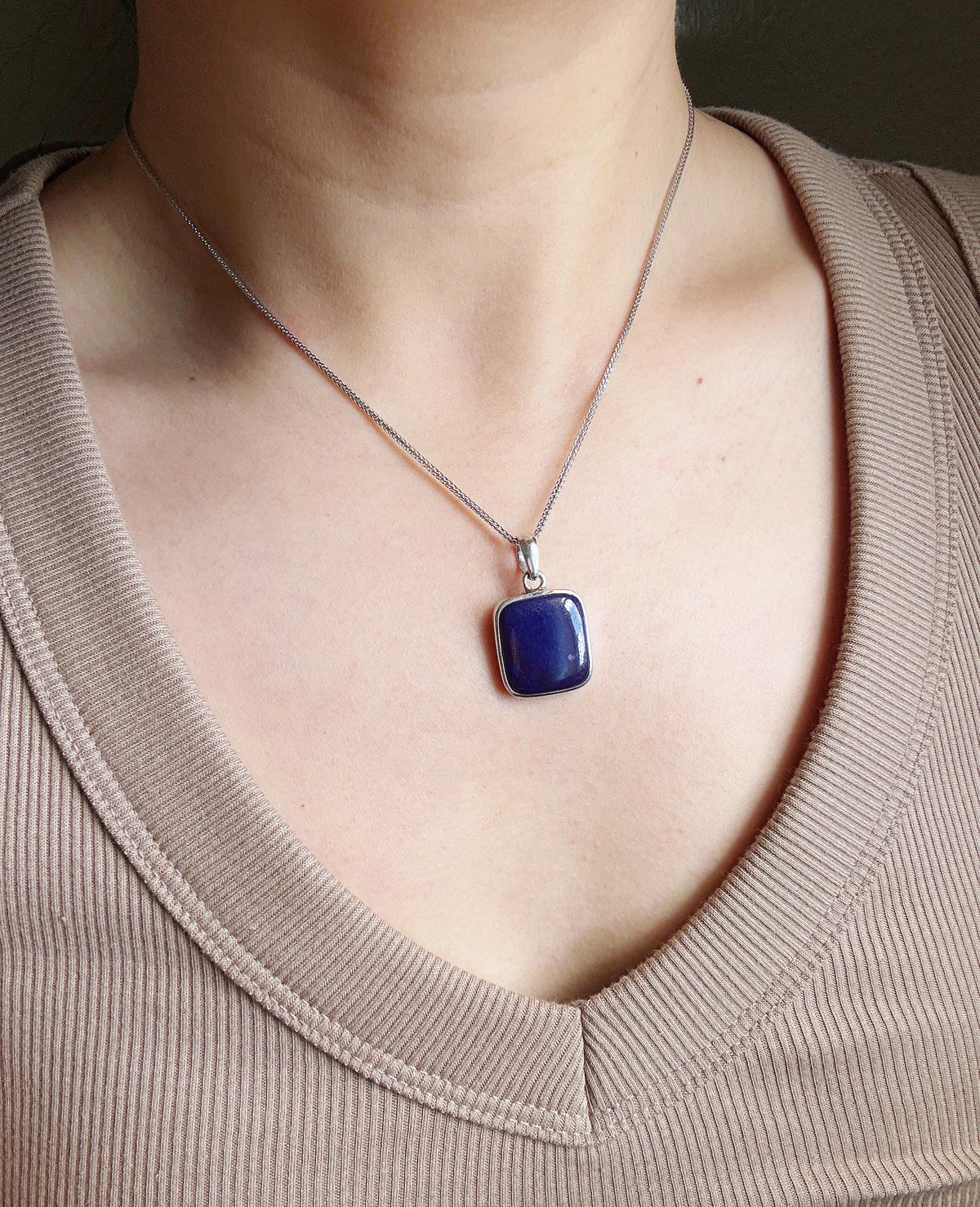 Natural South African Sugilite Pendant Necklace – 925 Sterling Silver with Adjustable Chain
