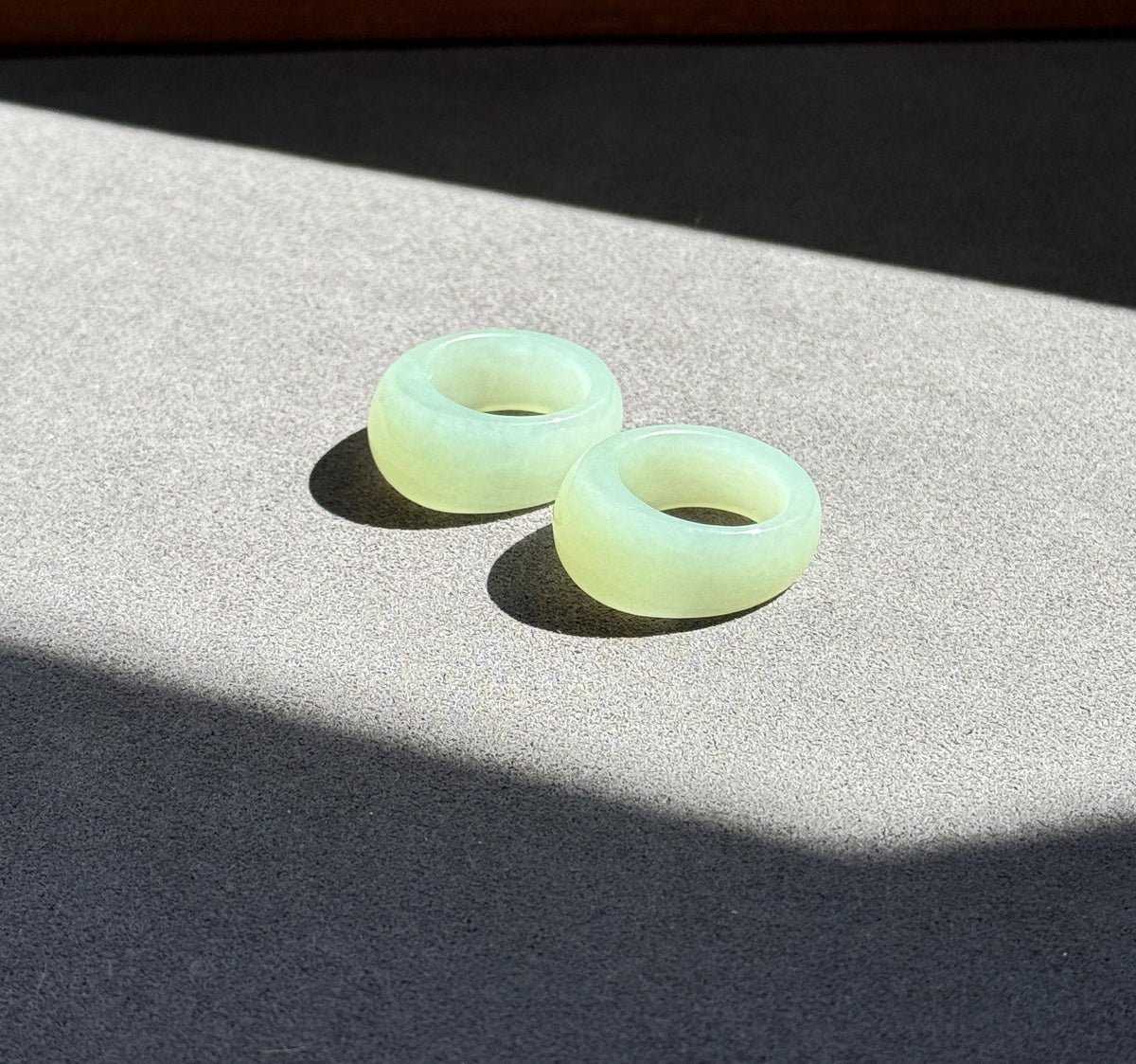 Natural Nephrite Jade Band Ring – US Size 6.5–7 | Untreated Blue Gray Jade Wide Ring | Hand-Carved Statement Ring,