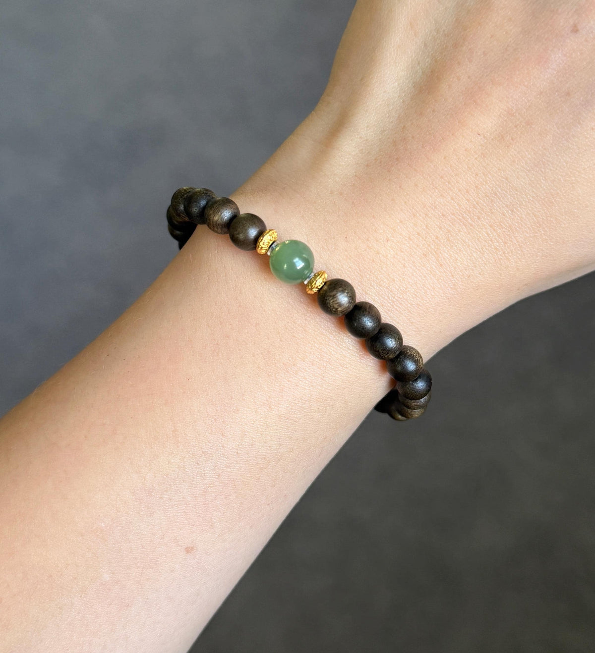 6mm Natural Agarwood and Lapis Lazuli Bracelet | Calming & Grounding Jewelry