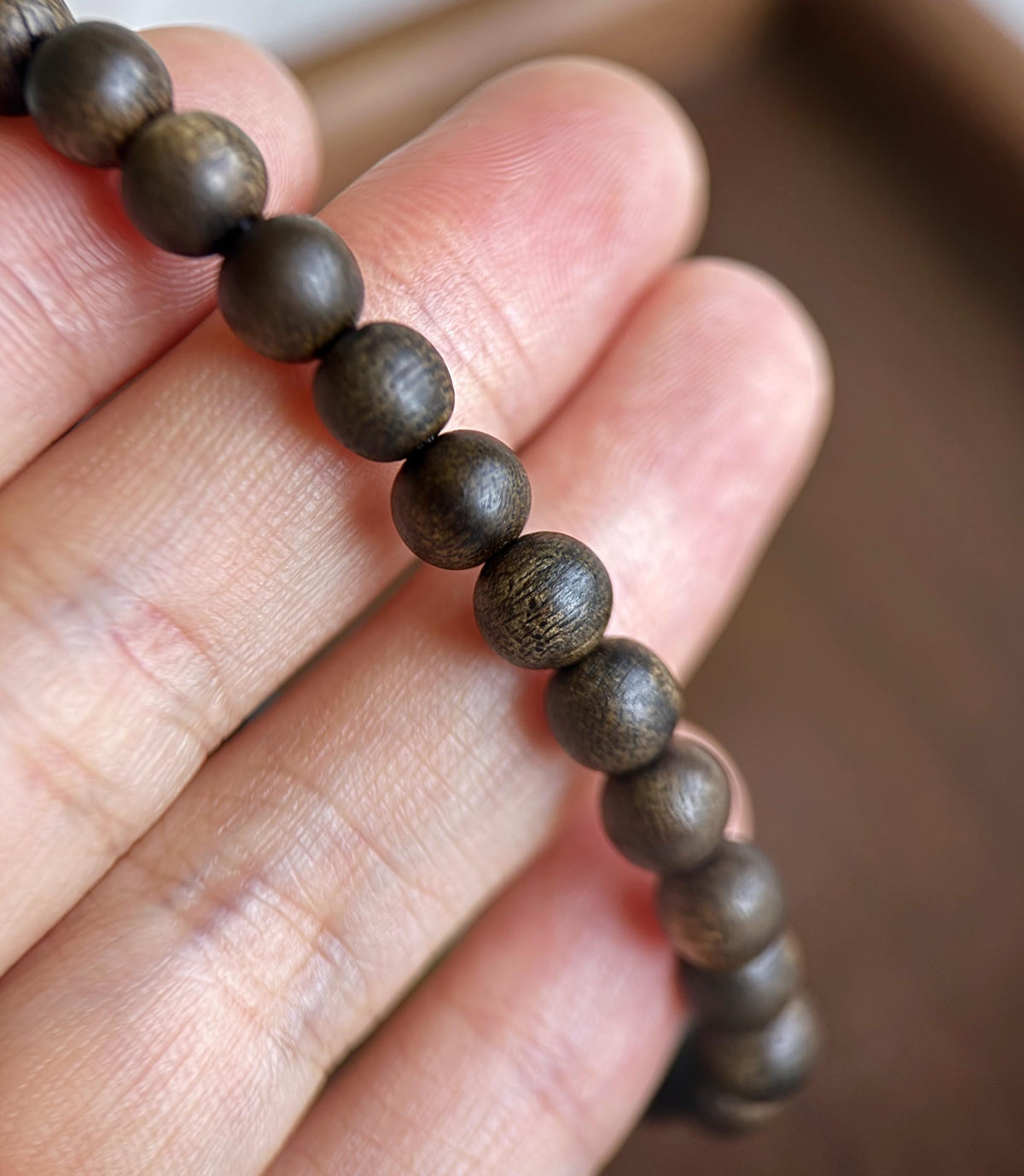 6mm Natural Agarwood and Lapis Lazuli Bracelet | Calming & Grounding Jewelry